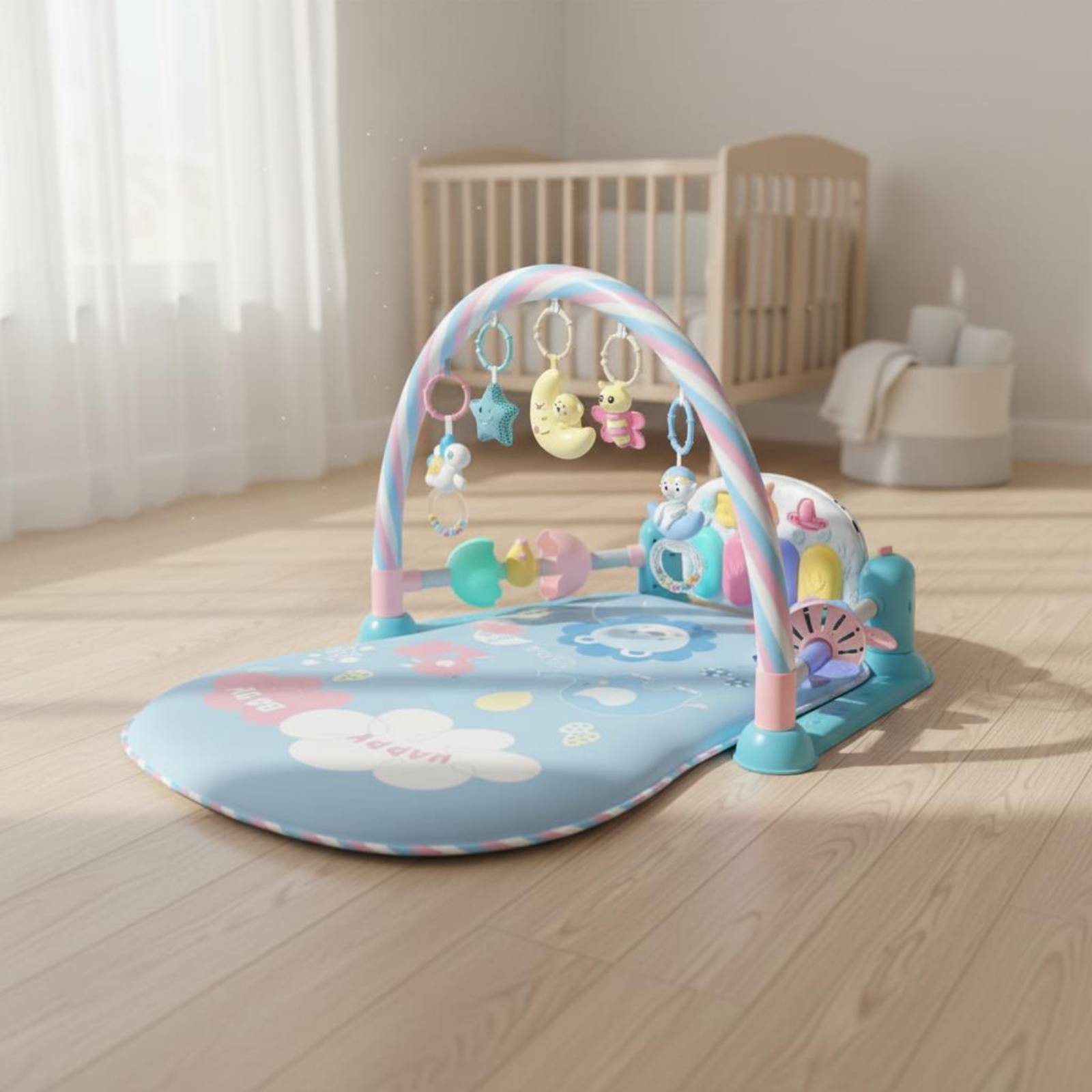 Baby Nursery Unisex - Baby Playpen with Piano Music Feature
