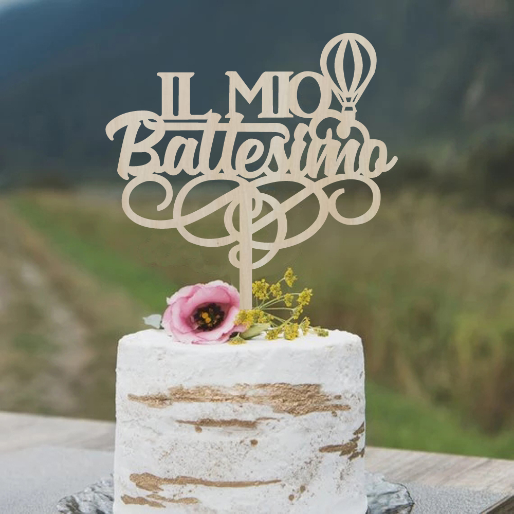 Baby Nursery Hot Air Balloon - Il Mio Battesimo Cake Topper Italy