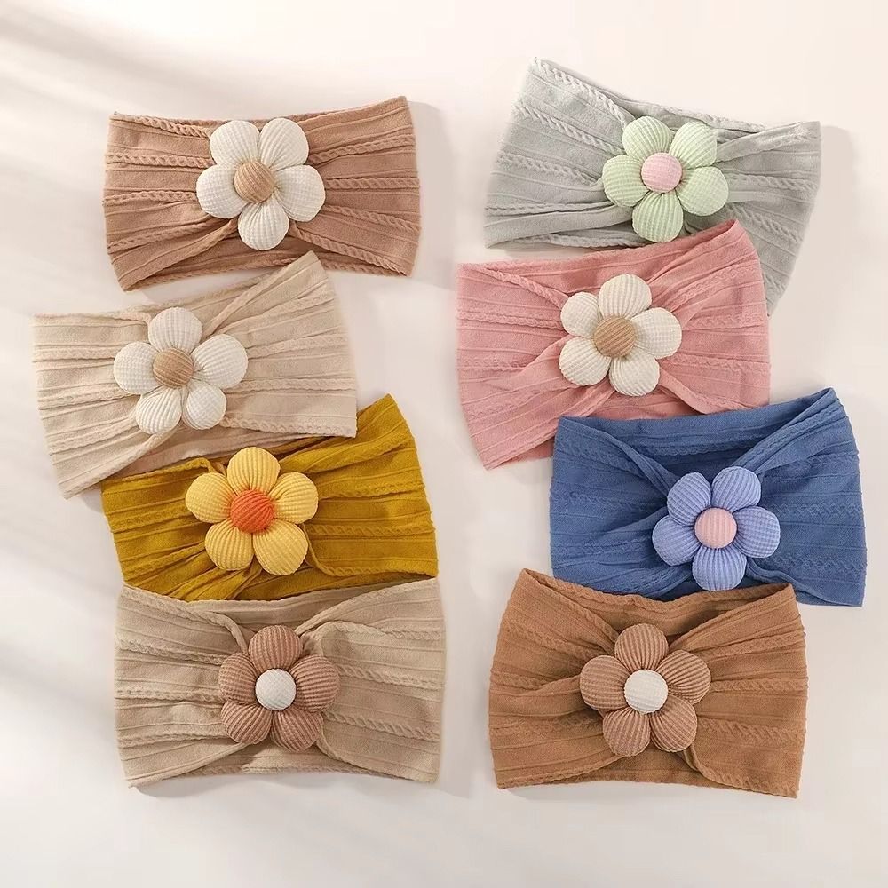 Baby Wrap Stretchy - Cute Flower Infant Wide Headband Soft