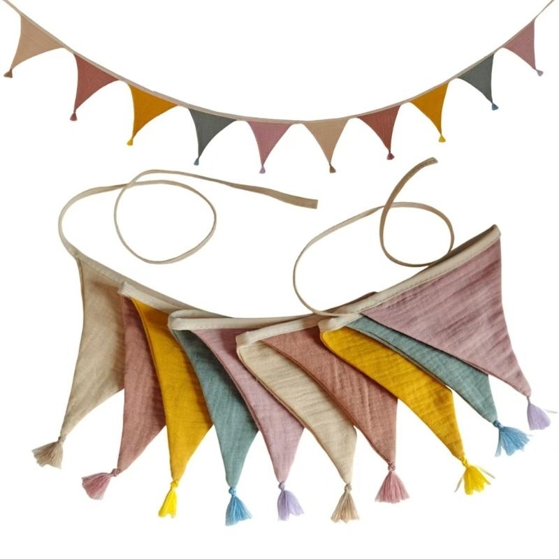 Baby Nursery Vintage - Soft Nursery Bunting Banners Vintage Pennant