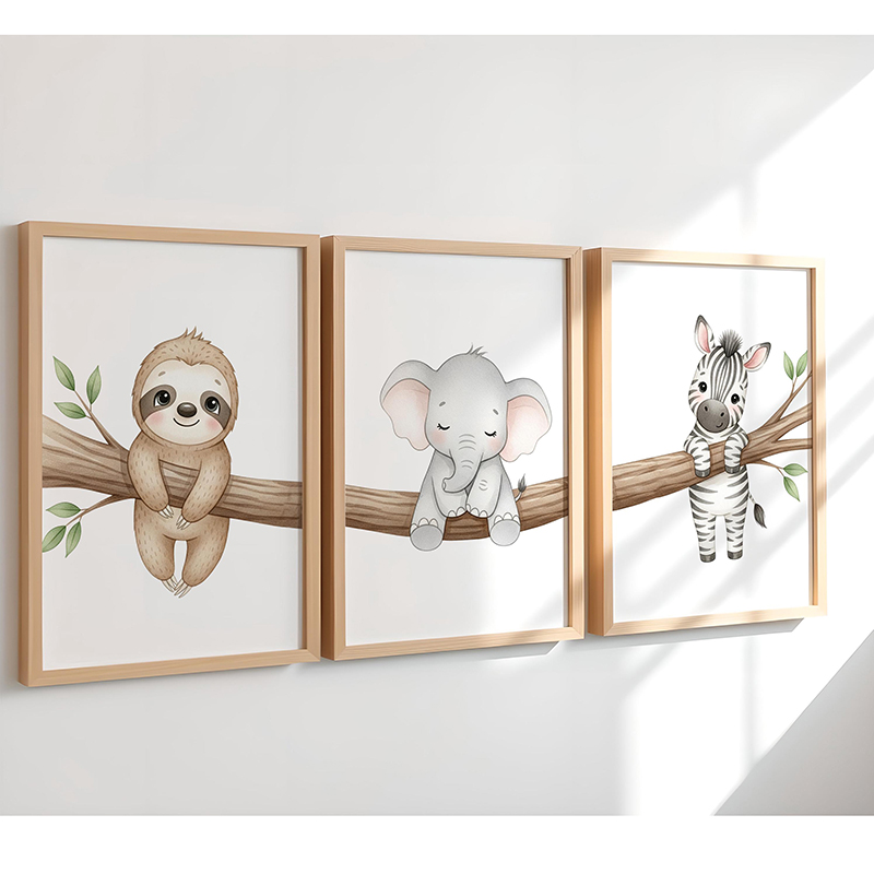 Baby Nursery Images - Cute Animal Wall Art Poster Sloth