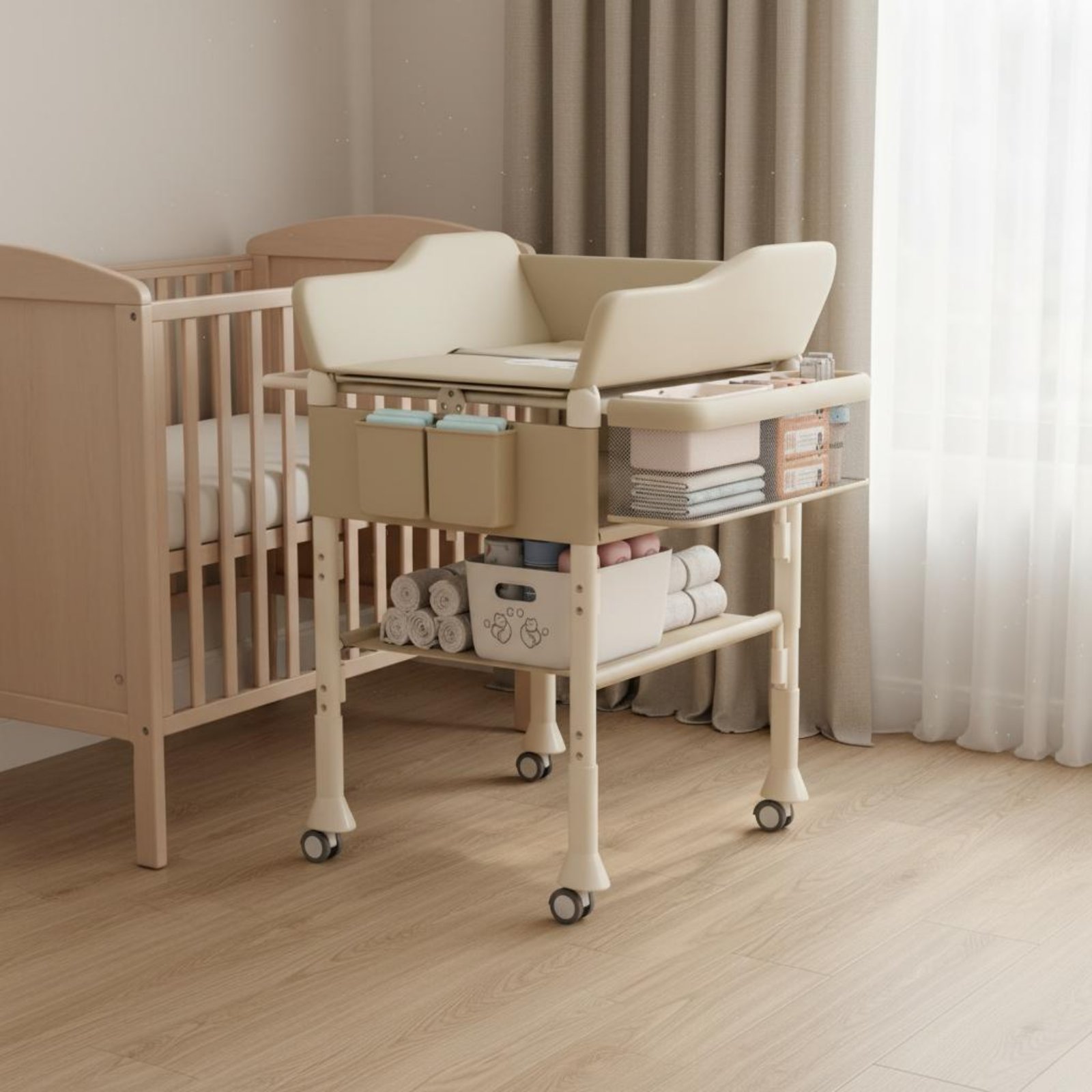 Baby Nursery Unisex - Baby Bath Changing Table Combo 2