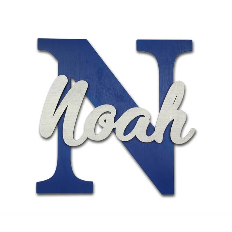 Baby Nursery Modern - Wooden Letters, Baby Nursery Wall Hanging