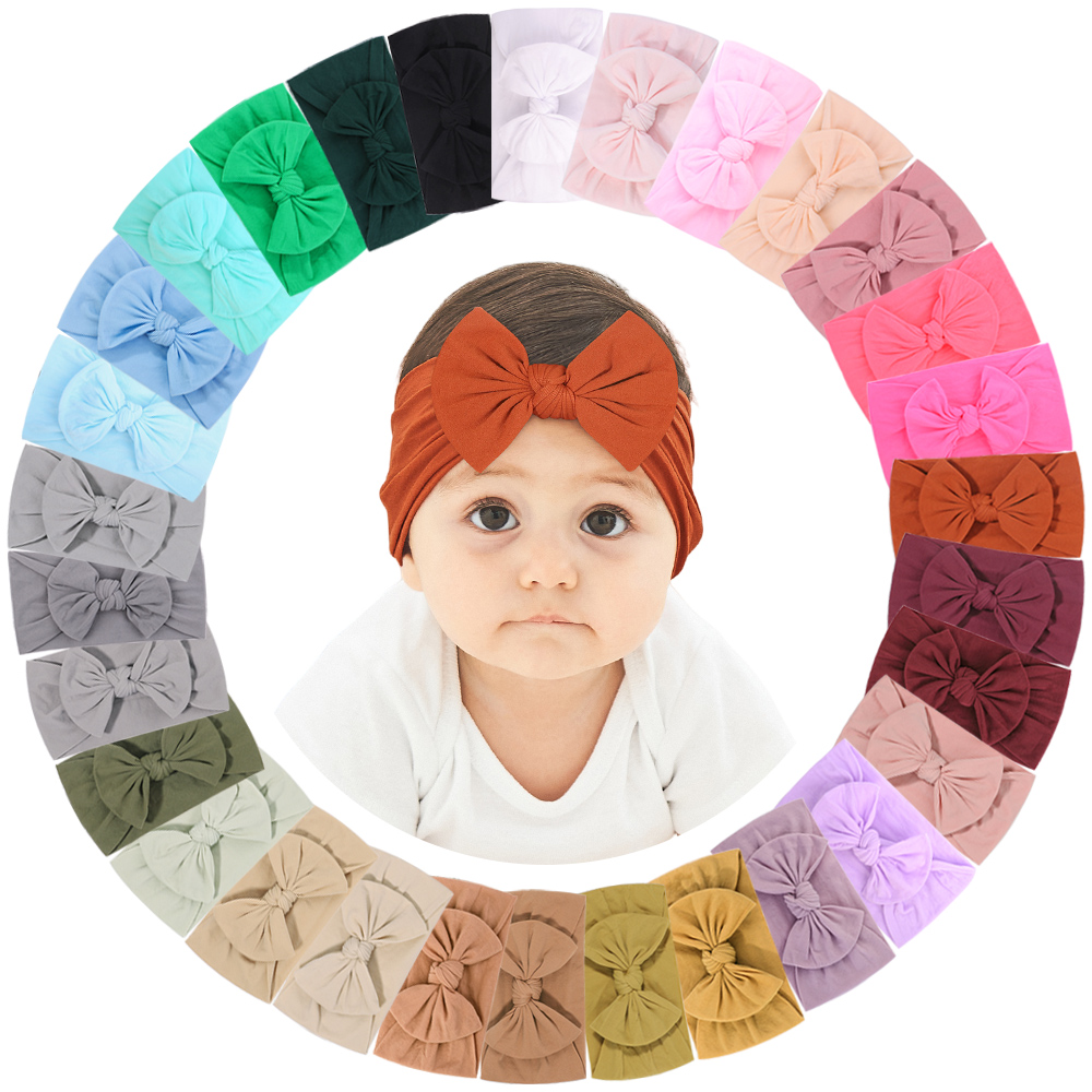 Baby Wrap Stretchy - 10/20pcs 6.1'' Nylon Soft Knit Bow