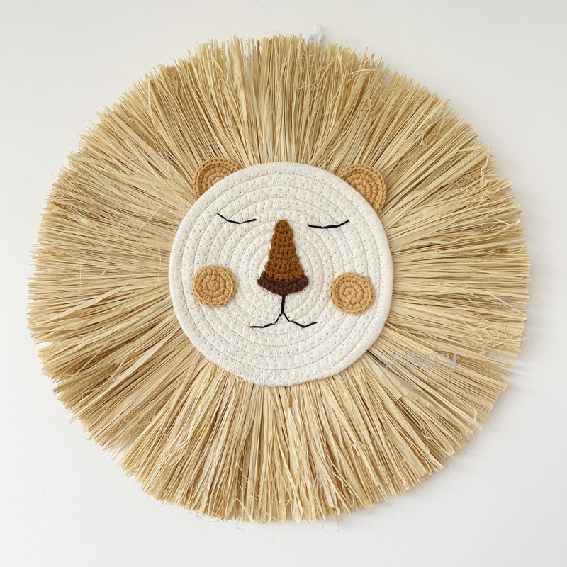 Baby Nursery Ornaments - INS Nordic Handmade Lion Wall Decor