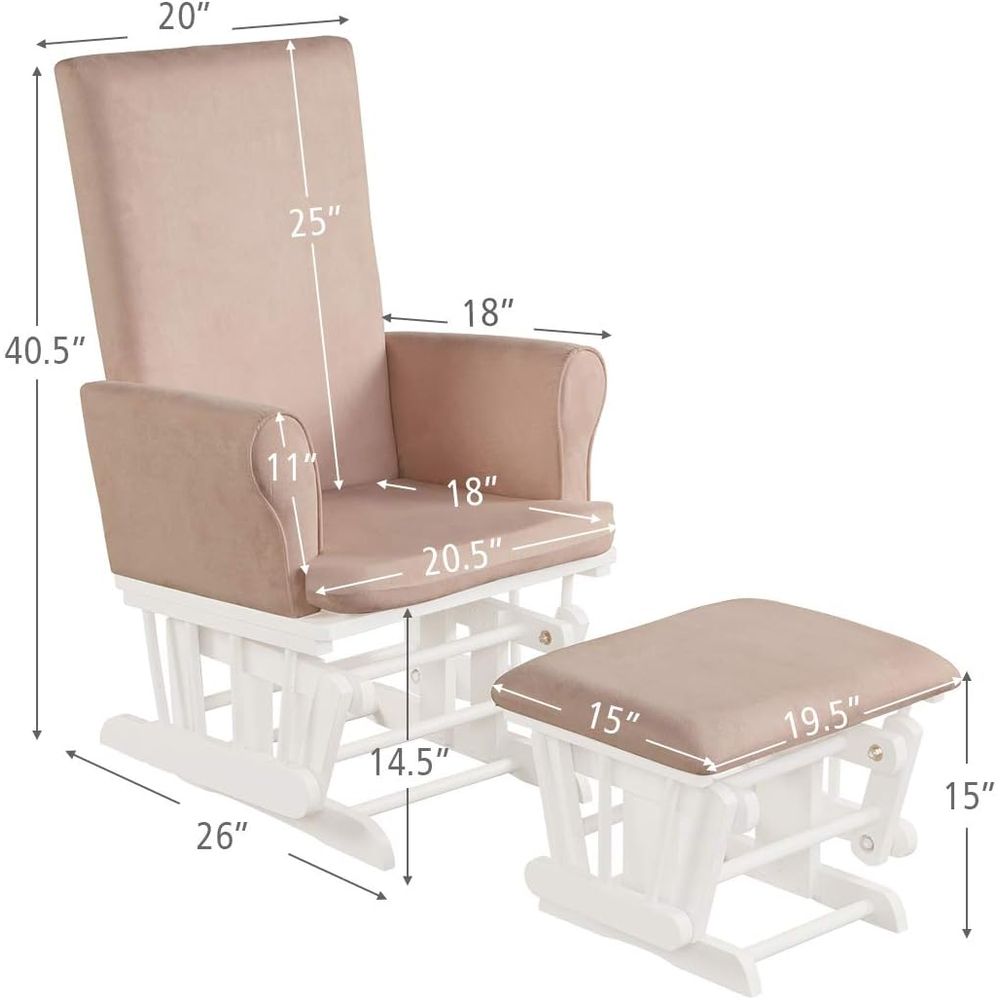 Baby Glider and Ottoman Cushio - Baby Nursery Nurse review and price