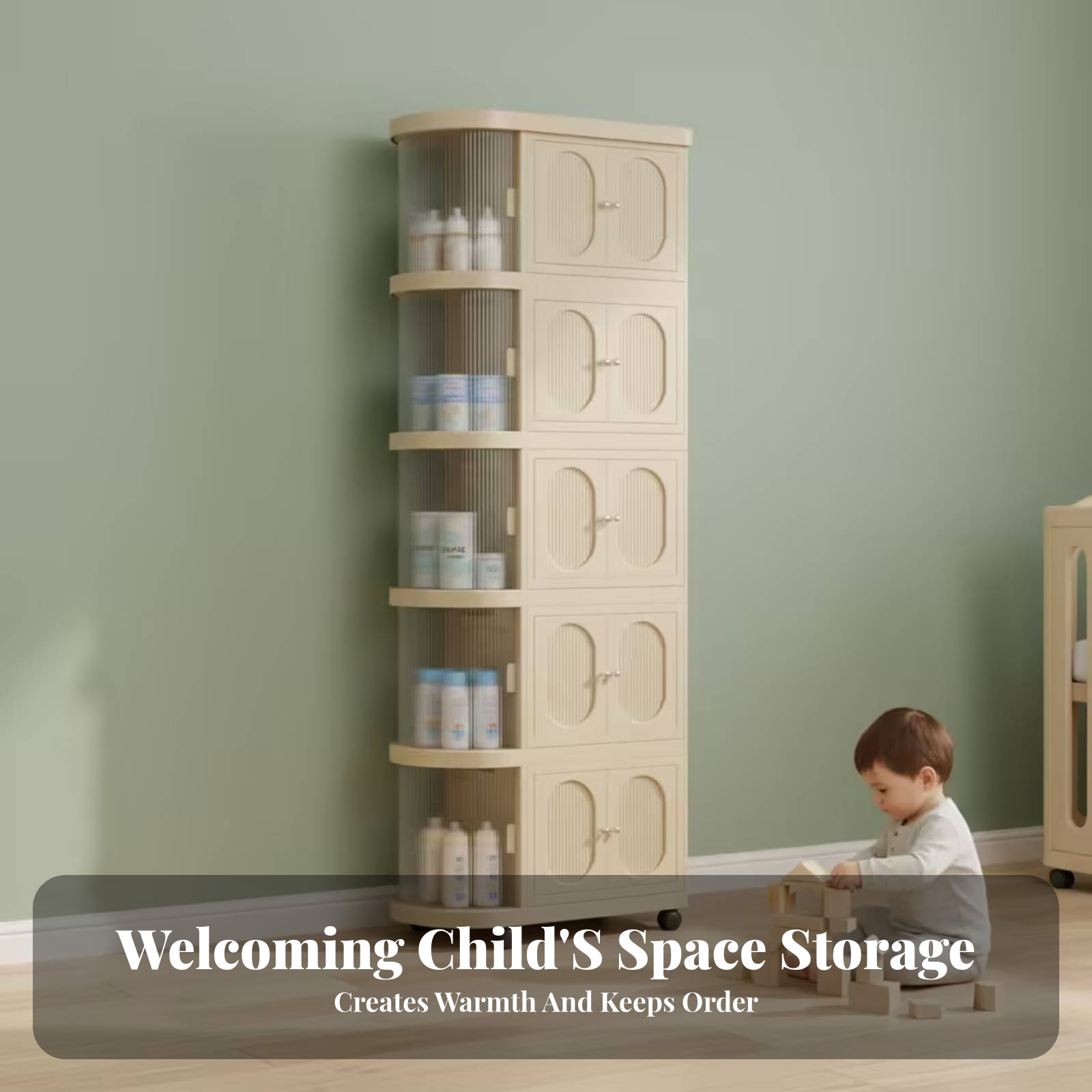 5-Tier Baby Cabinet Warm Beige - Baby Nursery Shelves review and price