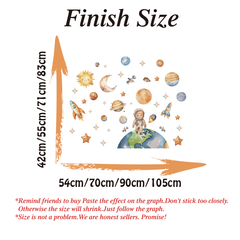 Large Space & Galaxy Rocket As - Baby Nursery Vinyl review and price