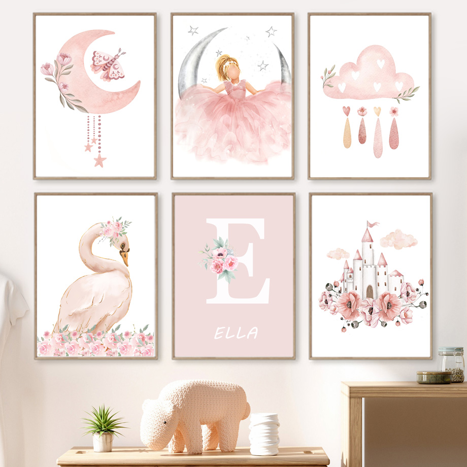 Pink Angel Girl Sun Moon Cloud - Baby Nursery Modern review and price