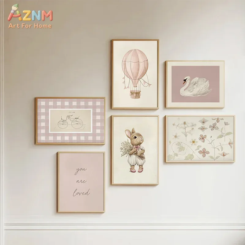 AZNM Boho Bunny Hot Air Balloo - Baby Nursery Vintage review and price