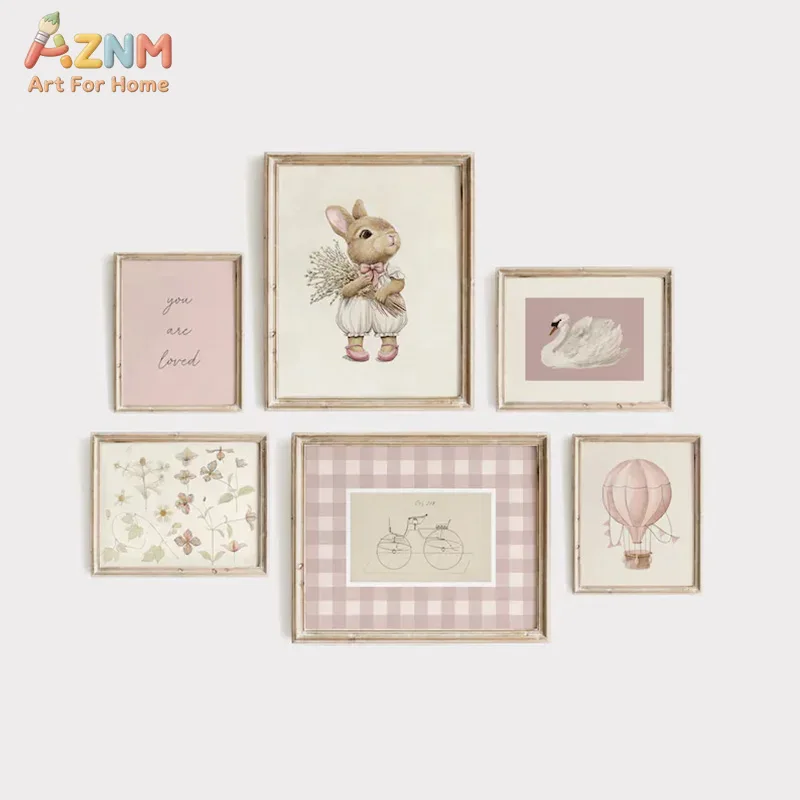 AZNM Boho Bunny Hot Air Balloo - Baby Nursery Vintage review and price