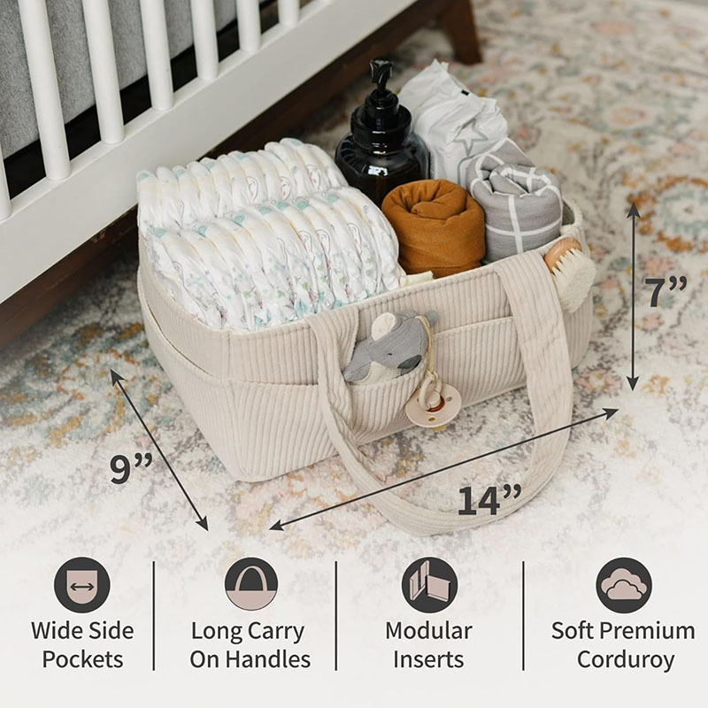 Large Capacity Foldable Cordur - Baby Nursery Shelves review and price