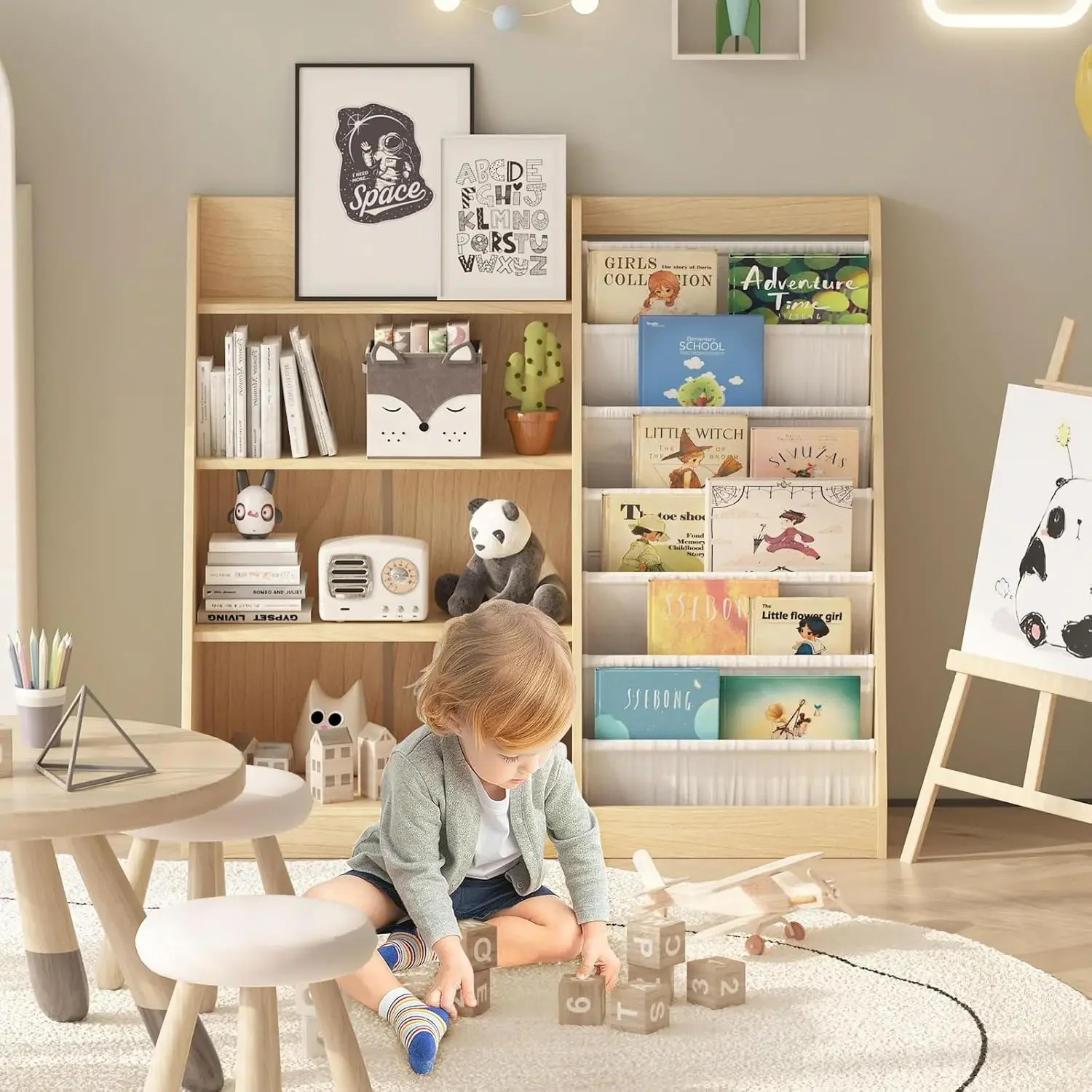4 Tier Kids Bookshelf Baby Tod - Baby Nursery Bookcase review and price