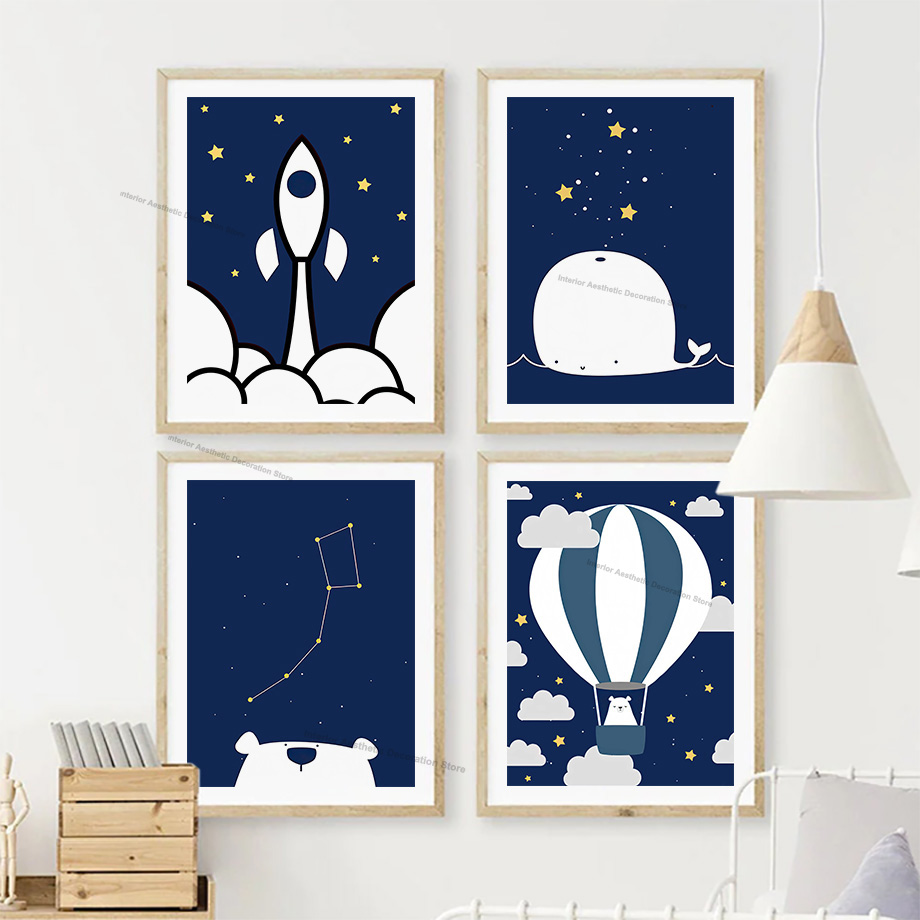 Cartoon Hot Air Balloon Rocket - Baby Nursery Hot Air Balloon review and price