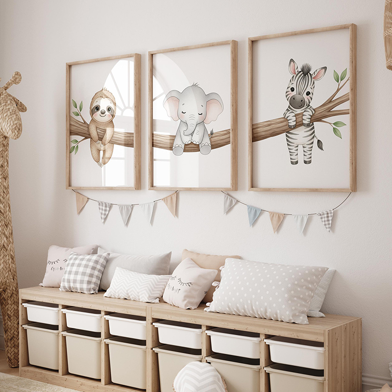 Cute Animal Wall Art Poster Sl - Baby Nursery Images review and price