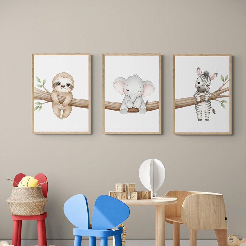 Cute Animal Wall Art Poster Sl - Baby Nursery Images review and price