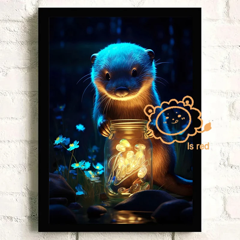 Cute Animals Poster fox Lumino - Baby Nursery Images review and price