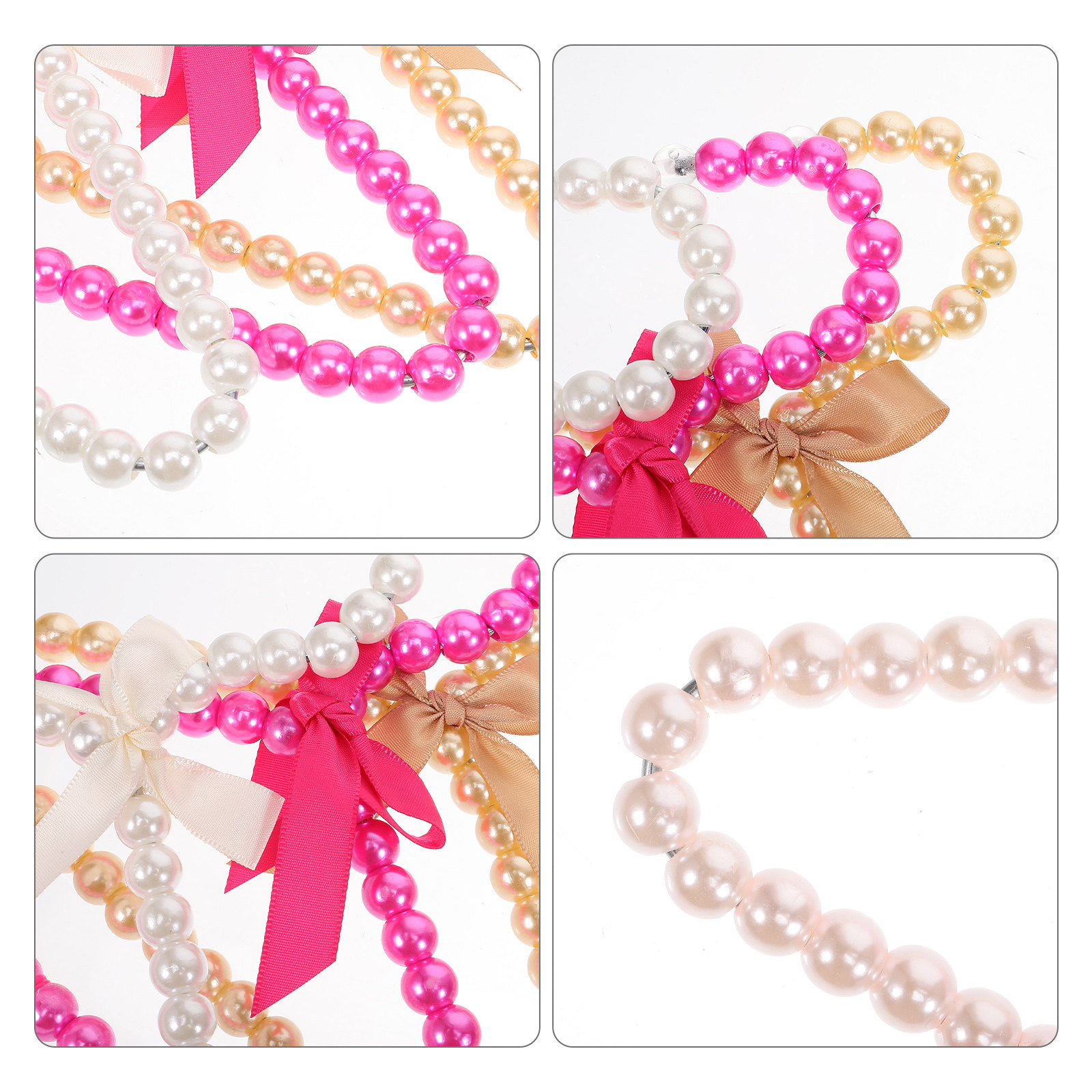 4Pcs Pearl Pet Clothes Hanger  - Baby Nursery Unisex review and price