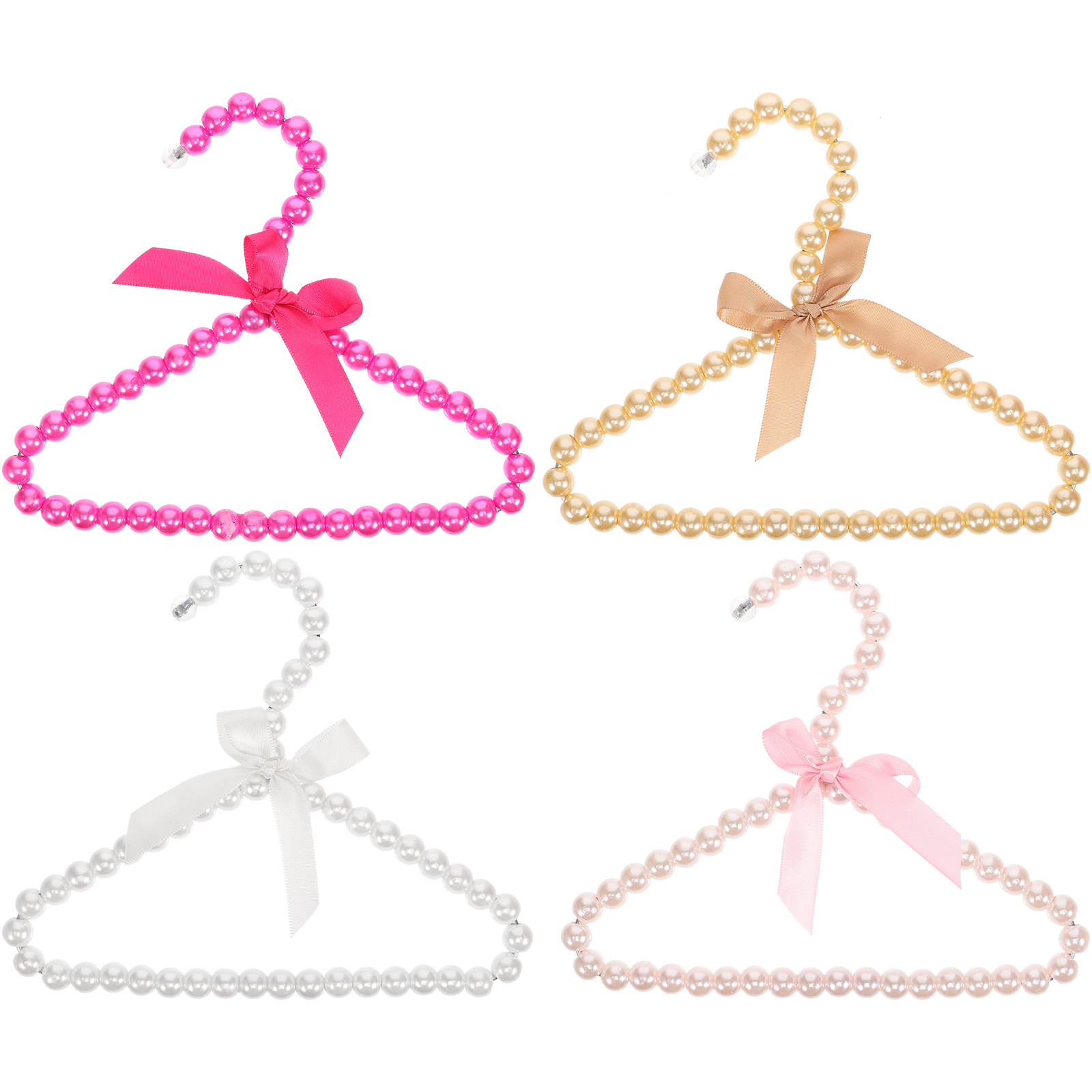 4Pcs Pearl Pet Clothes Hanger  - Baby Nursery Unisex review and price