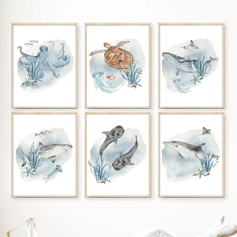 Posters And Prints Whale Fish  - Baby Nursery Images review and price