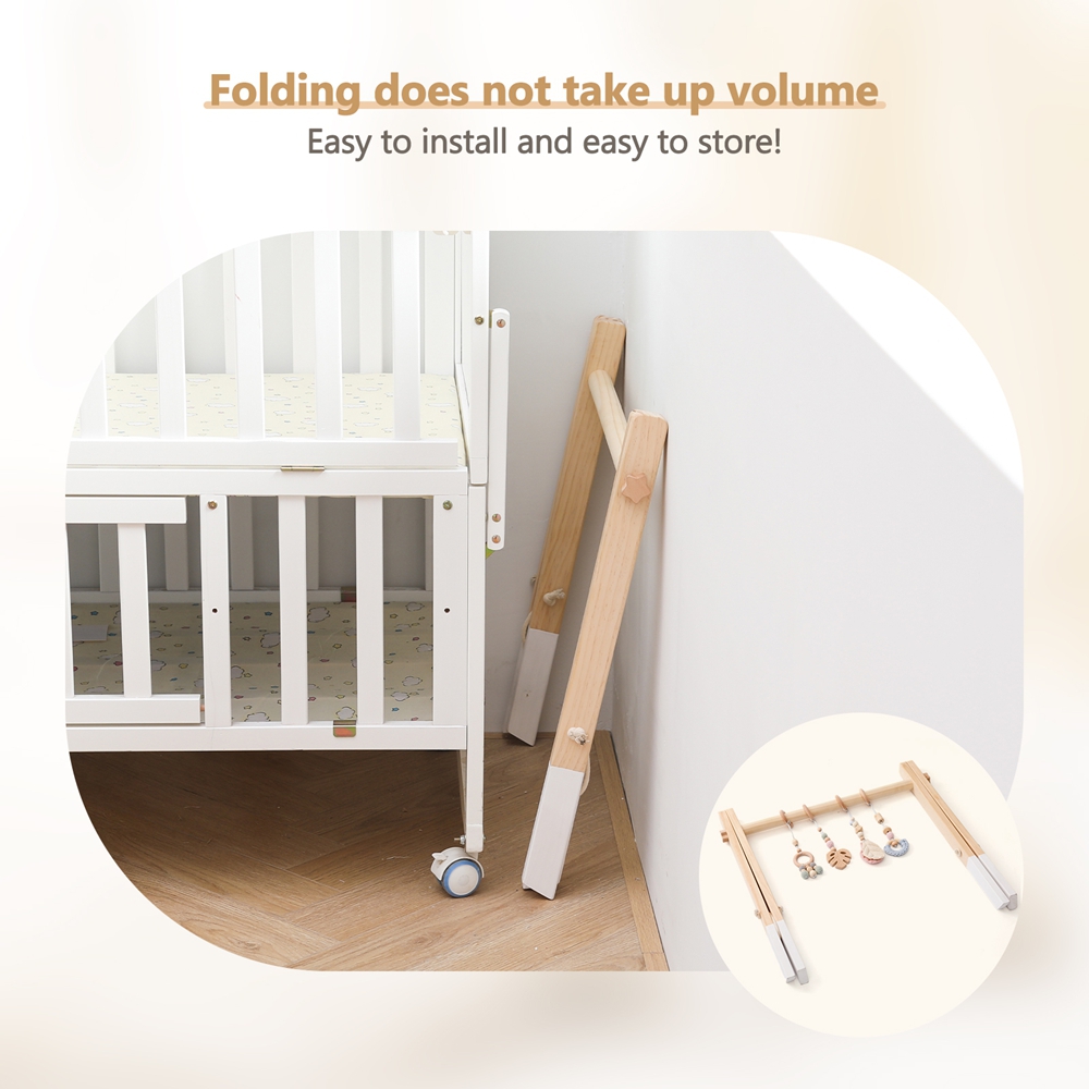 Wooden Workout Rack Toys Play  - Baby Nursery Shelves review and price
