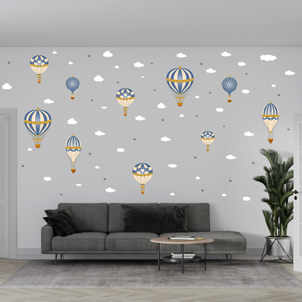 Cartoon Hot Air Balloon Clouds - Baby Nursery Hot Air Balloon review and price