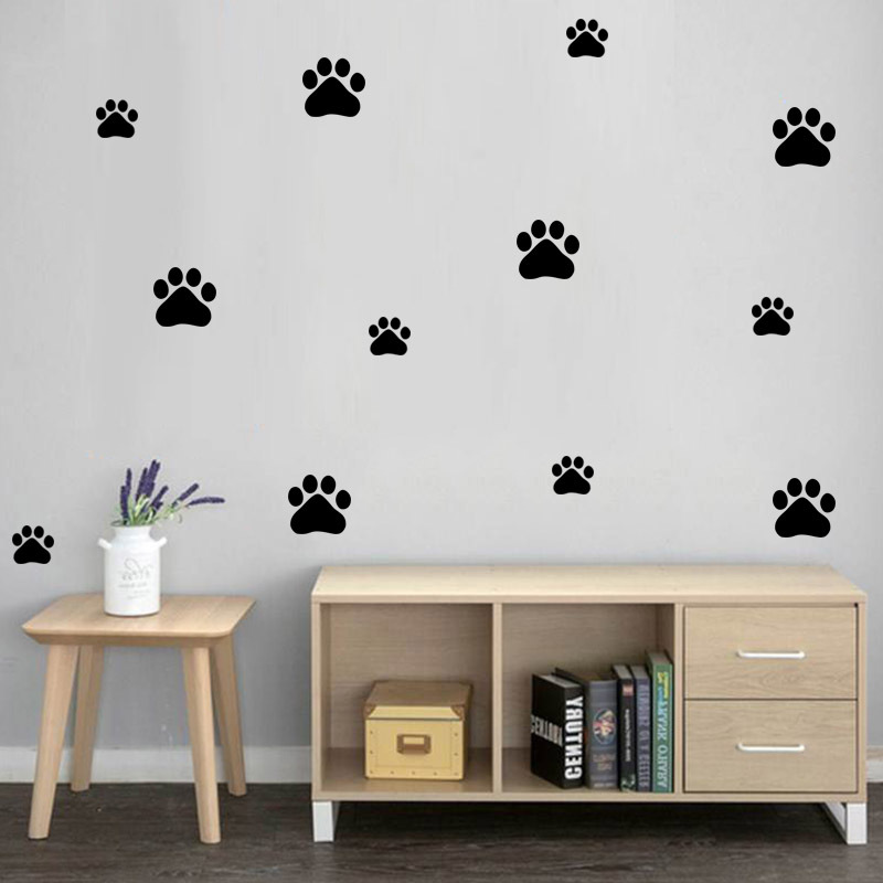 Cartoon Dog Cat Walking Paw Pr - Baby Nursery Vinyl review and price