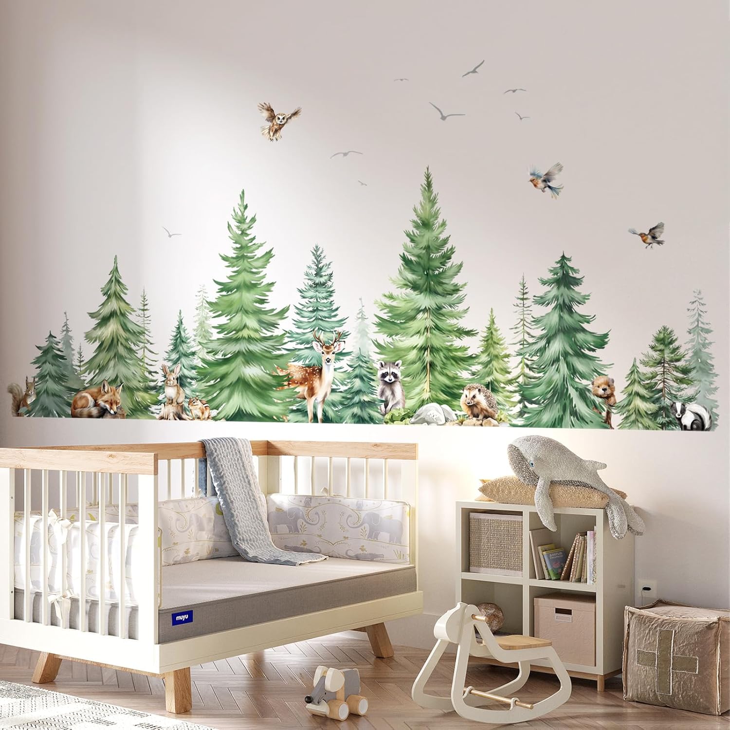 Large Watercolor Pine Tree Ani - Baby Nursery Vinyl review and price