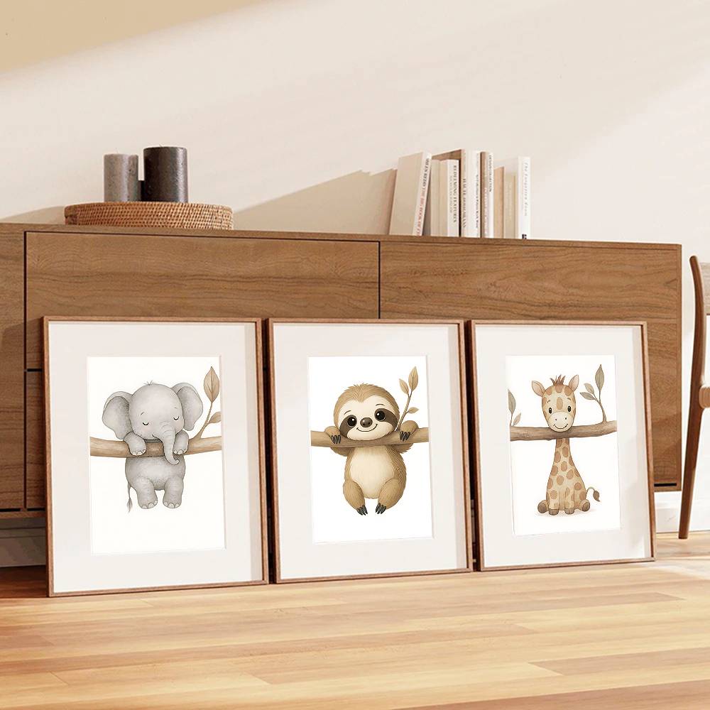 Neutral Boho Safari Baby Anima - Baby Nursery Wallpaper Neutral review and price
