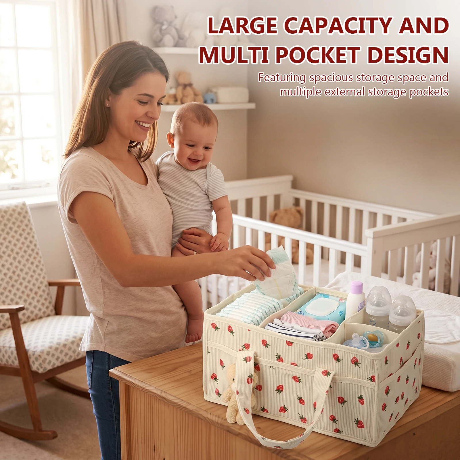 Baby Nappy Wipe Basket Organiz - Baby Nursery Organiser review and price