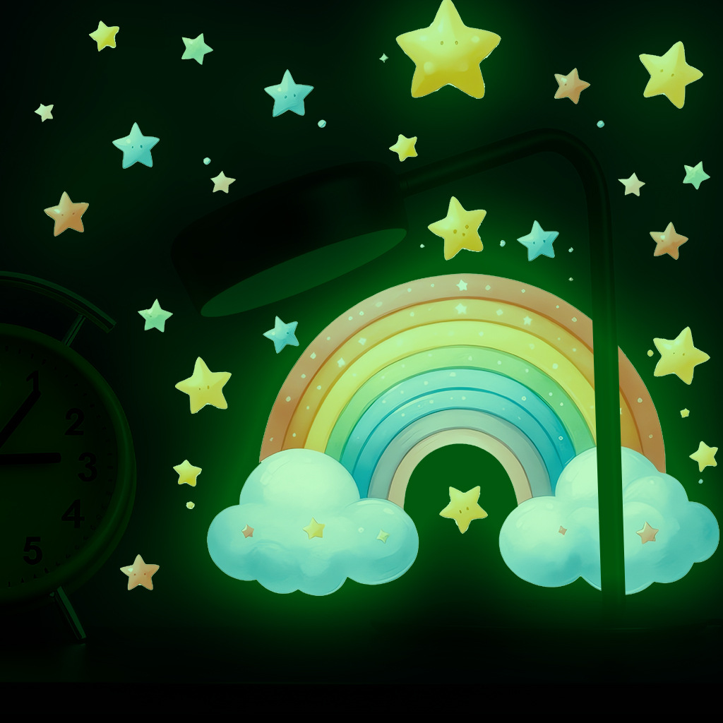 Cartoon Rainbow Luminous Wall  - Baby Nursery Diy review and price