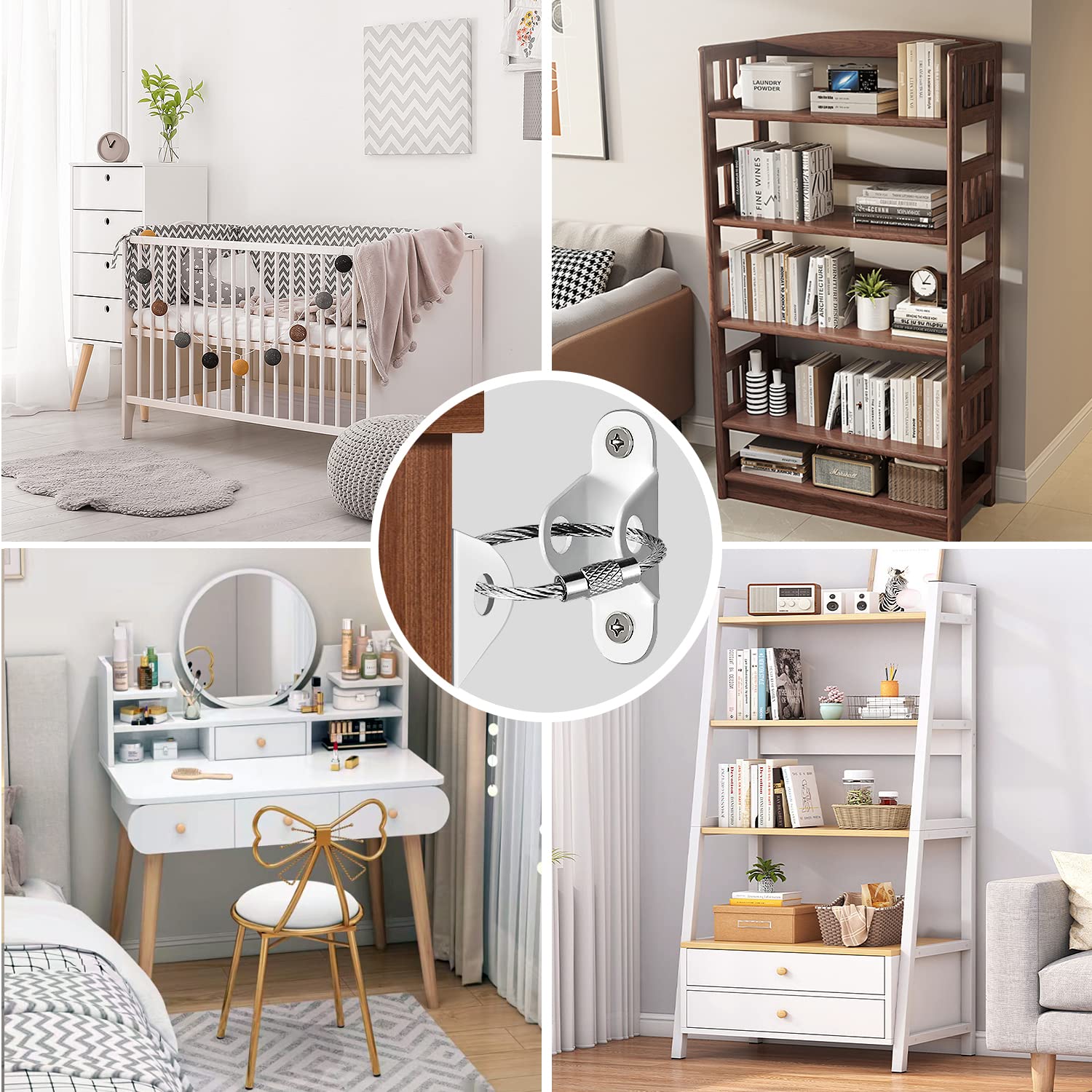 Anti-Baby Tilt Furniture Ancho - Baby Nursery Bookcase review and price