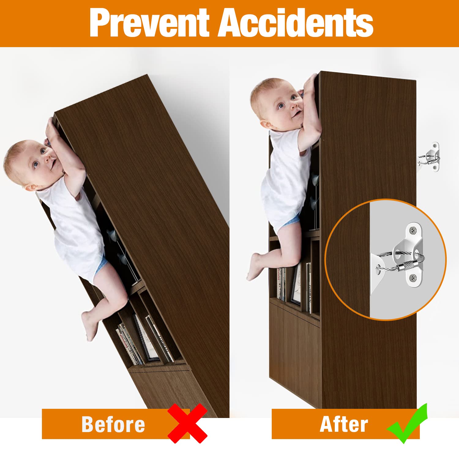 Anti-Baby Tilt Furniture Ancho - Baby Nursery Bookcase review and price