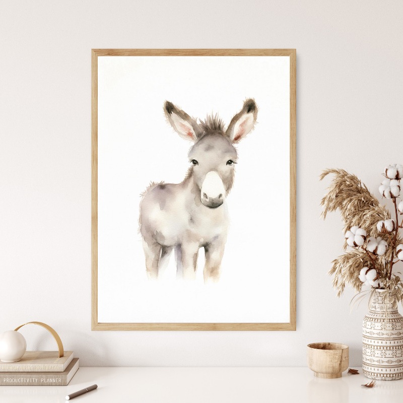 Watercolor Farm Animals Baby H - Baby Nursery Images review and price