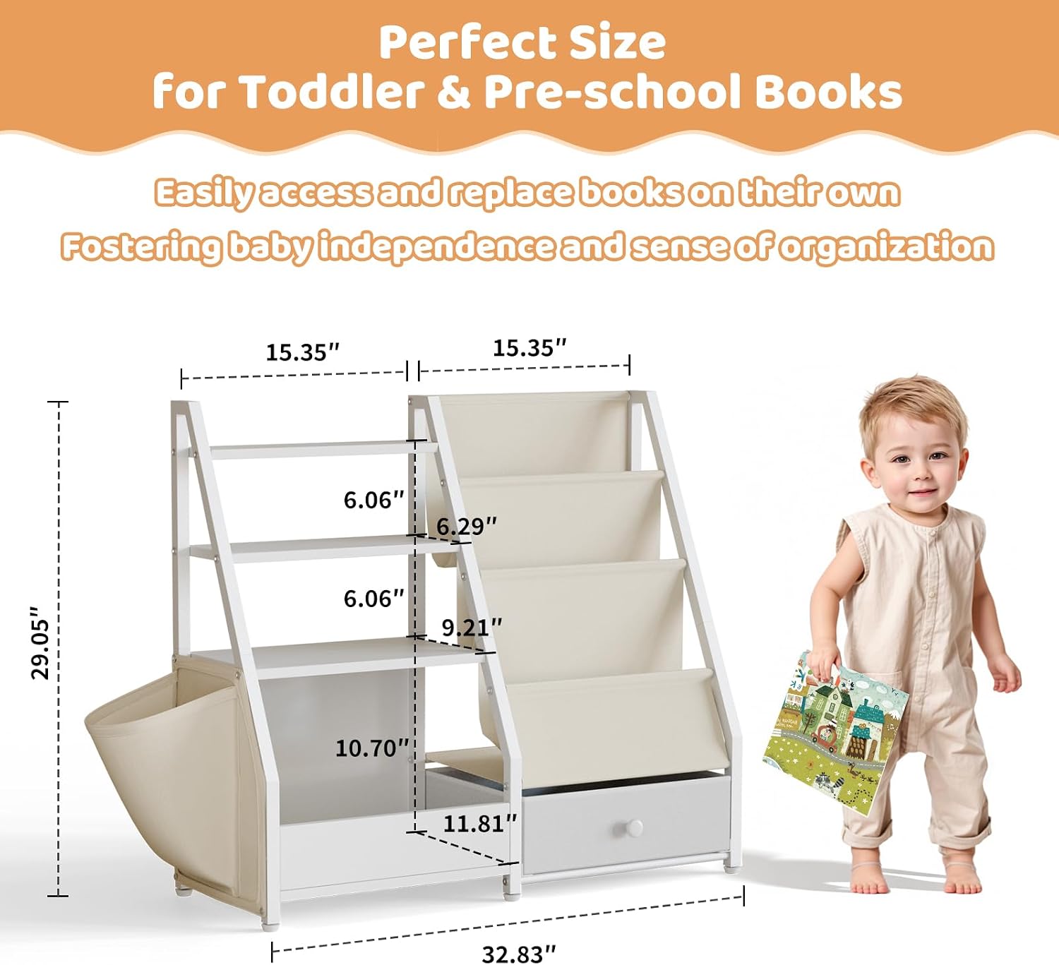 Kids Bookshelf and Toy Storage - Baby Nursery Bookcase review and price