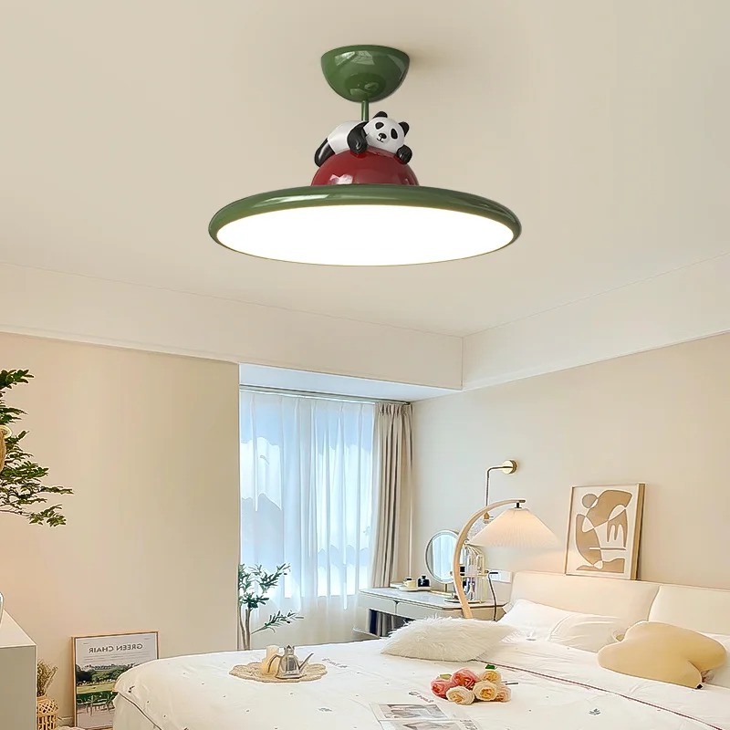 Cartoon Cream Style Panda LED  - Baby Nursery Chandelier review and price