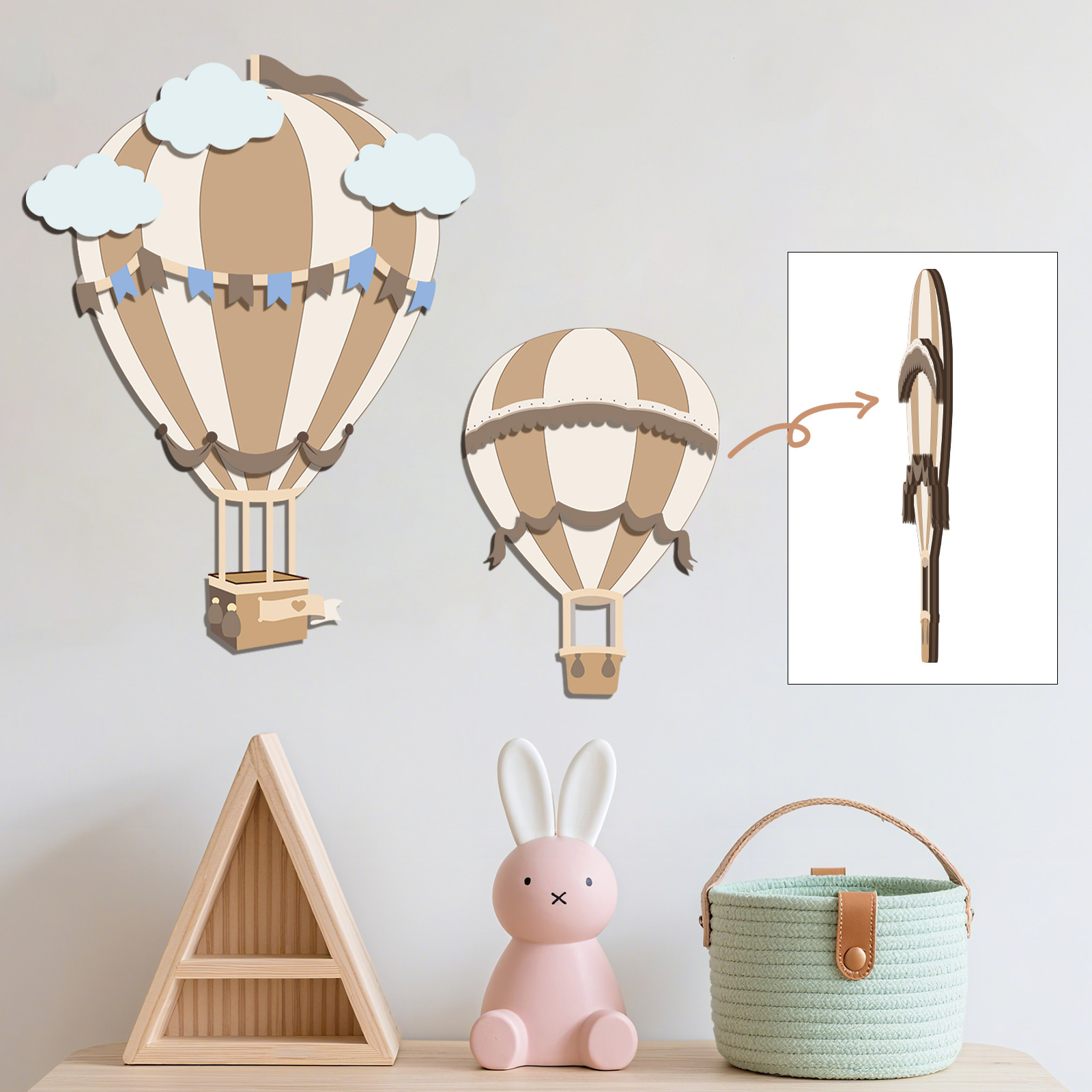 Neutral Hot Air Balloon Wooden - Baby Nursery Hot Air Balloon review and price