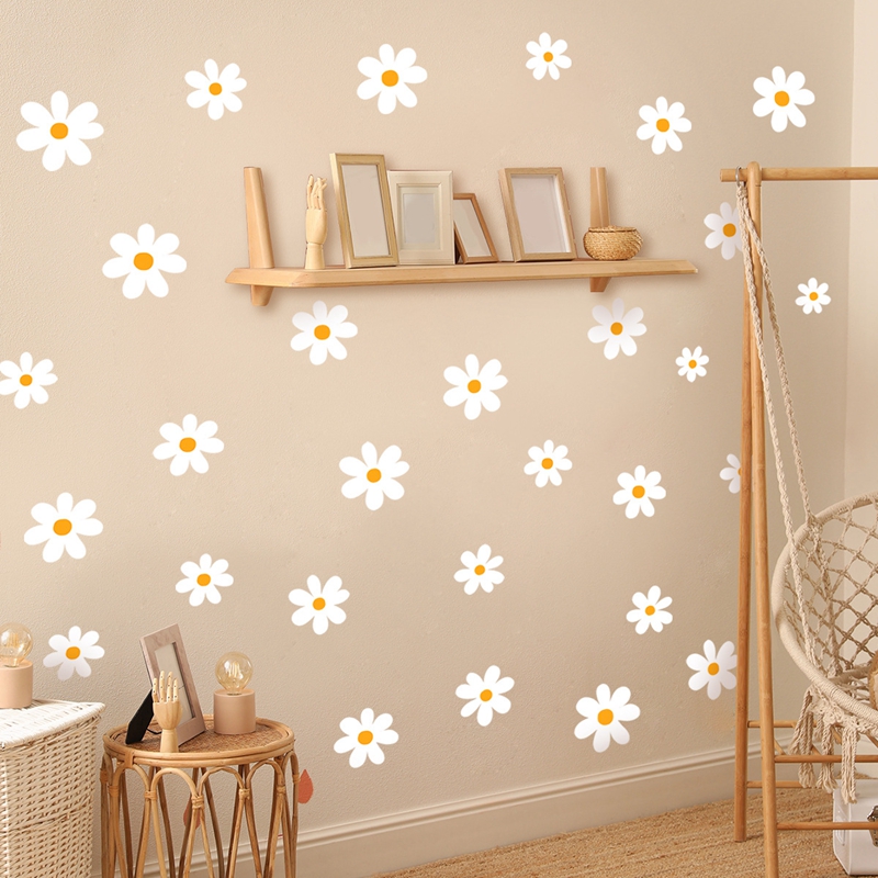 Boho Daisy Flowers Wall Sticke - Baby Nursery Diy review and price