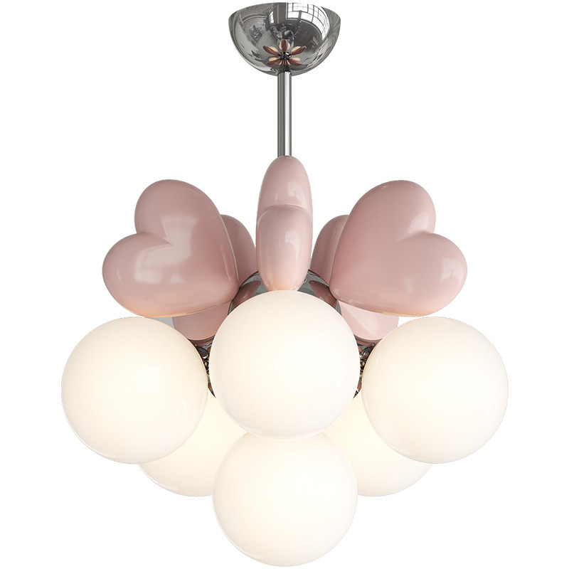 2026 Pink Heart Bubble Ball De - Baby Nursery Chandelier review and price