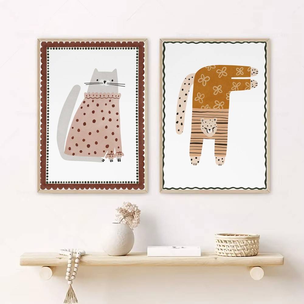 Neutral Boho Kids Poster Cute  - Baby Nursery Wallpaper Neutral review and price