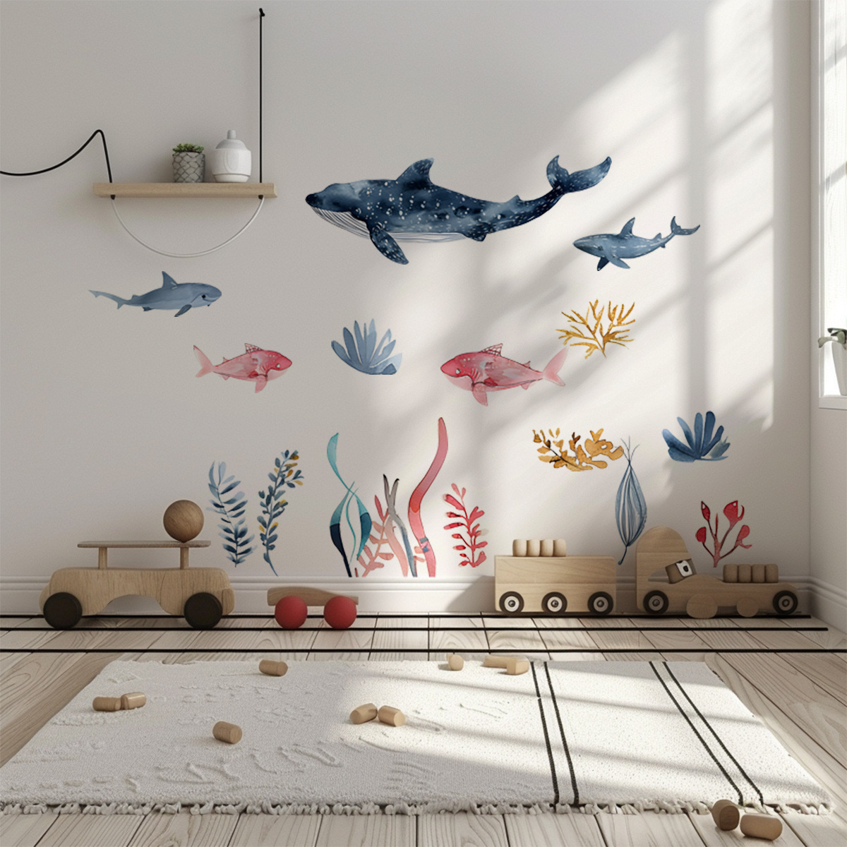 Undersea Marine Life Shark Cor - Baby Nursery Ocean review and price