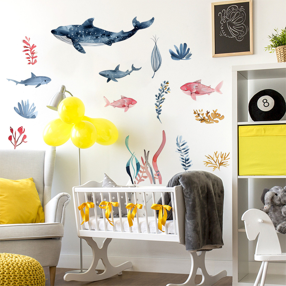 Undersea Marine Life Shark Cor - Baby Nursery Ocean review and price