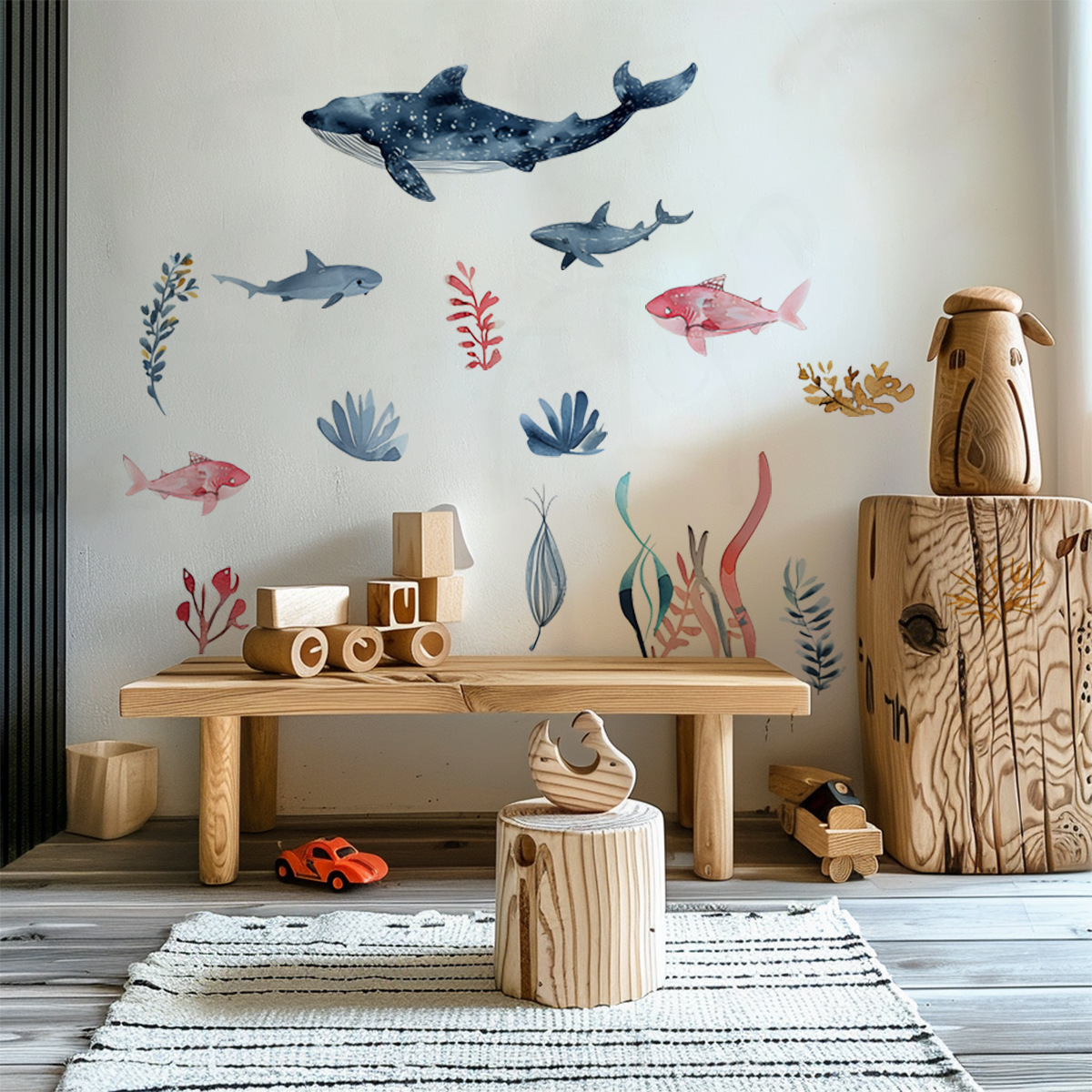 Undersea Marine Life Shark Cor - Baby Nursery Ocean review and price