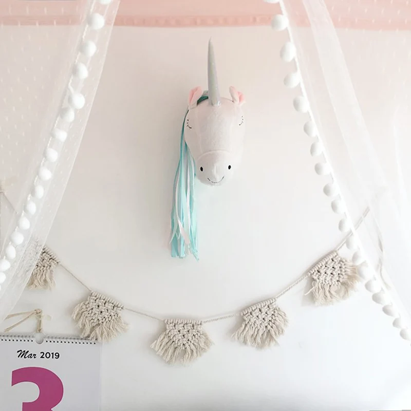 Unicorn Plush Animal Head Wall - Baby Nursery Ornaments review and price