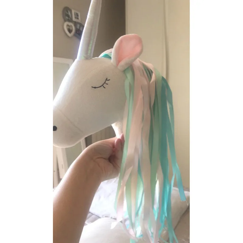 Unicorn Plush Animal Head Wall - Baby Nursery Ornaments review and price