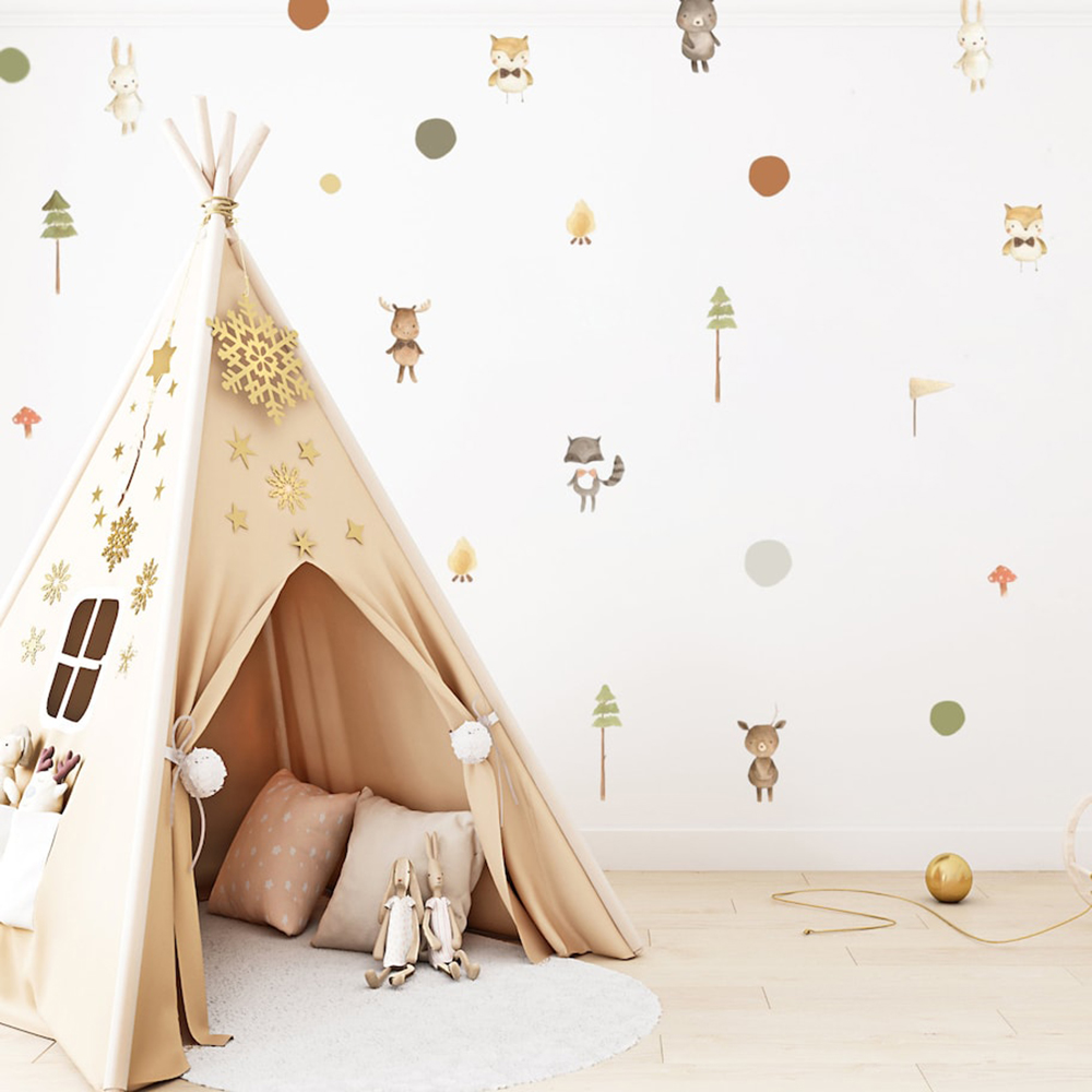 Cartoon Cute Fox Rabbit Animal - Baby Nursery Modern review and price