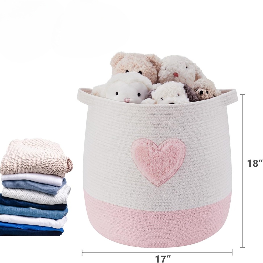 Pink Laundry Basket Hamper for - Baby Nursery Modern review and price