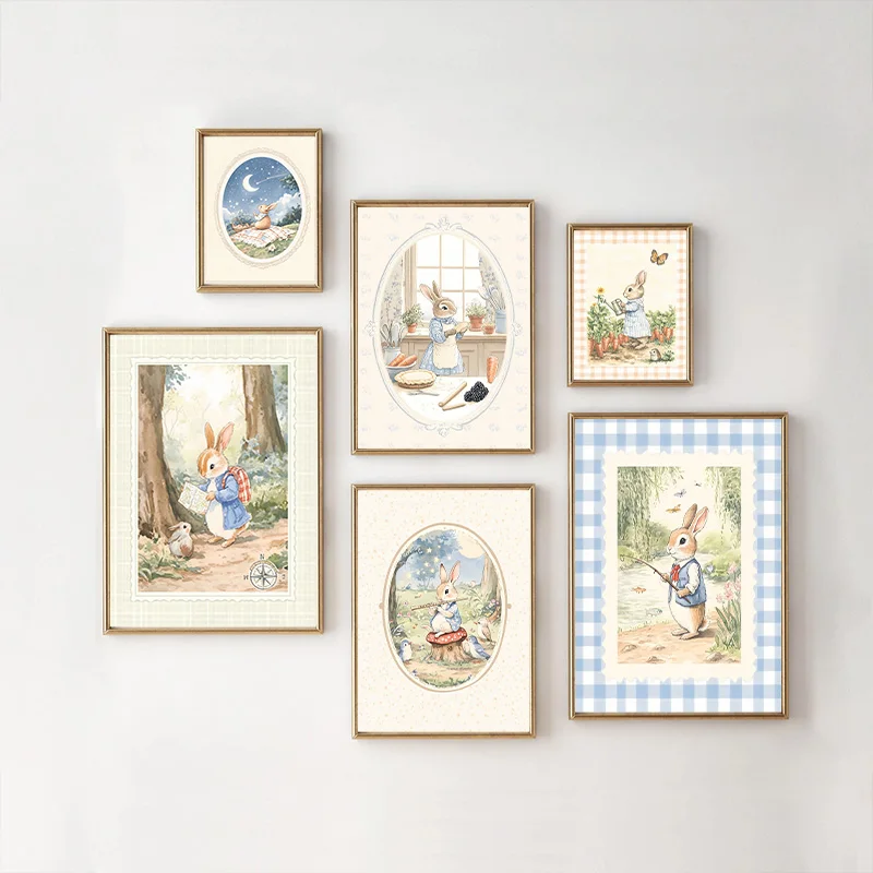 Vintage Boho Blue Plaid Rabbit - Baby Nursery Vintage review and price