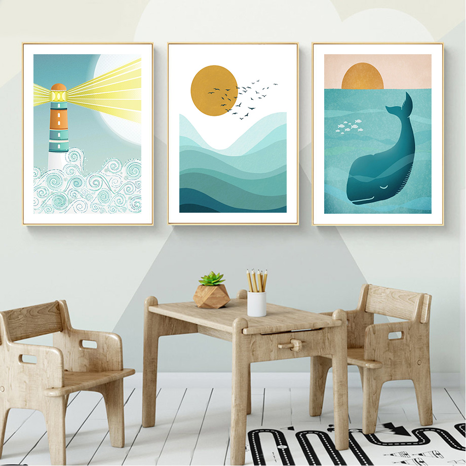 Blue Ocean Sun Fish Whale Ligh - Baby Nursery Ocean review and price