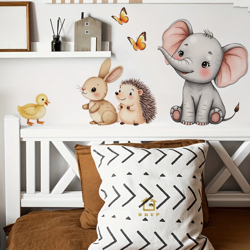 Cartoon Animal Wall Sticker -  - Baby Nursery Vinyl review and price